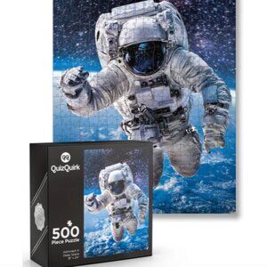 Quiz Quirk Astronaut in Space 500 Piece Jigsaw Puzzle (Puzzle Saver Kit Incld)
